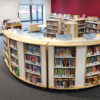 Curved shelving primary school