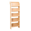 empty library bookcase in oak and white