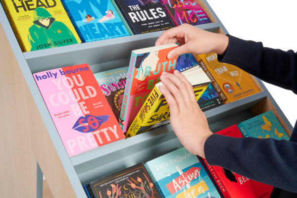 TIERED BOOK DISPLAY TEENAGERS