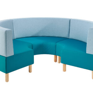 Inner curved seats in school library