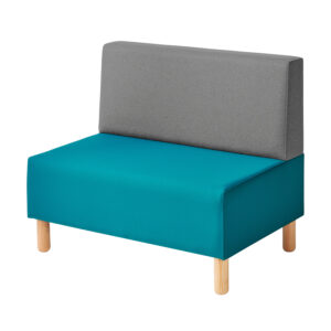 Double library seat teal and grey