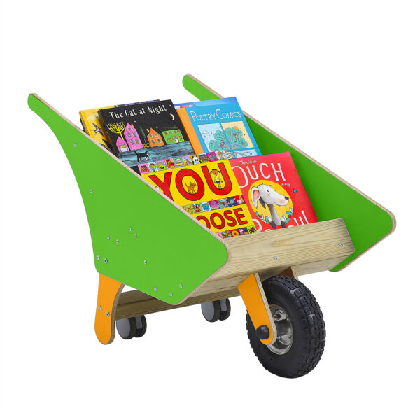 WHEEL BARROW BOOKCASE CHILDRENS