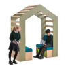 CHILDREN READING IN HOUSE BOOTH SCHOOL FURNITURE LIBRARY