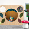 Sensory den nook pod with two boys reading tactile textures lighting primary school