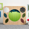 sensory den with green light curtain and tactile elements