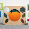 sensory den with orange light curtain and tactile elements