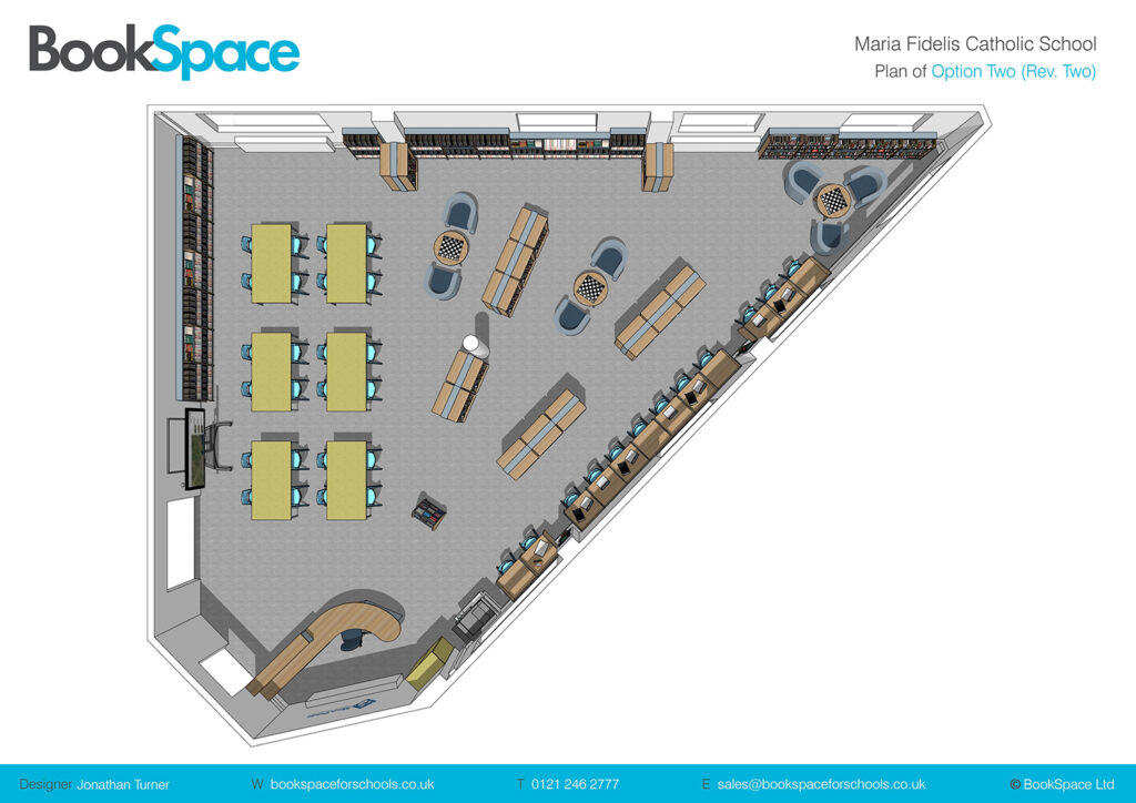 secondary school library floorplan